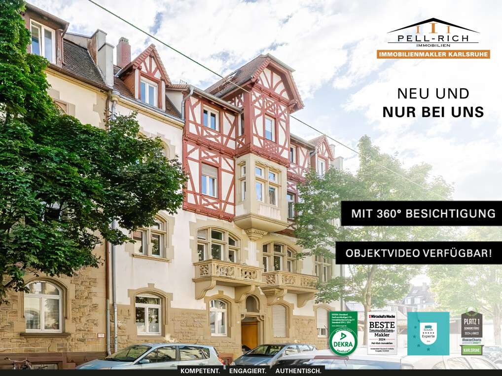 Thumbnail-Wohnung zum Kaufen in Karlsruhe Oststadt 190.000,00 € 52 m²