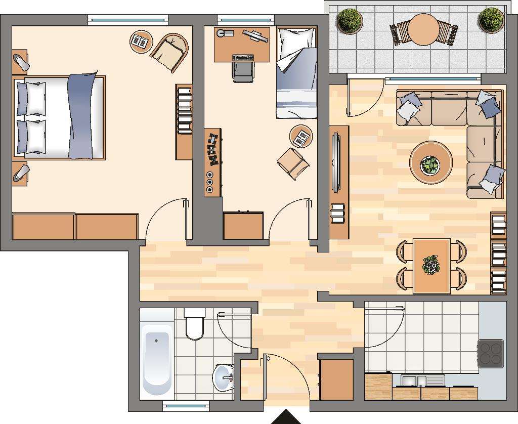 Thumbnail-Wohnung zum Mieten in Dortmund 549,00 € 67 m²