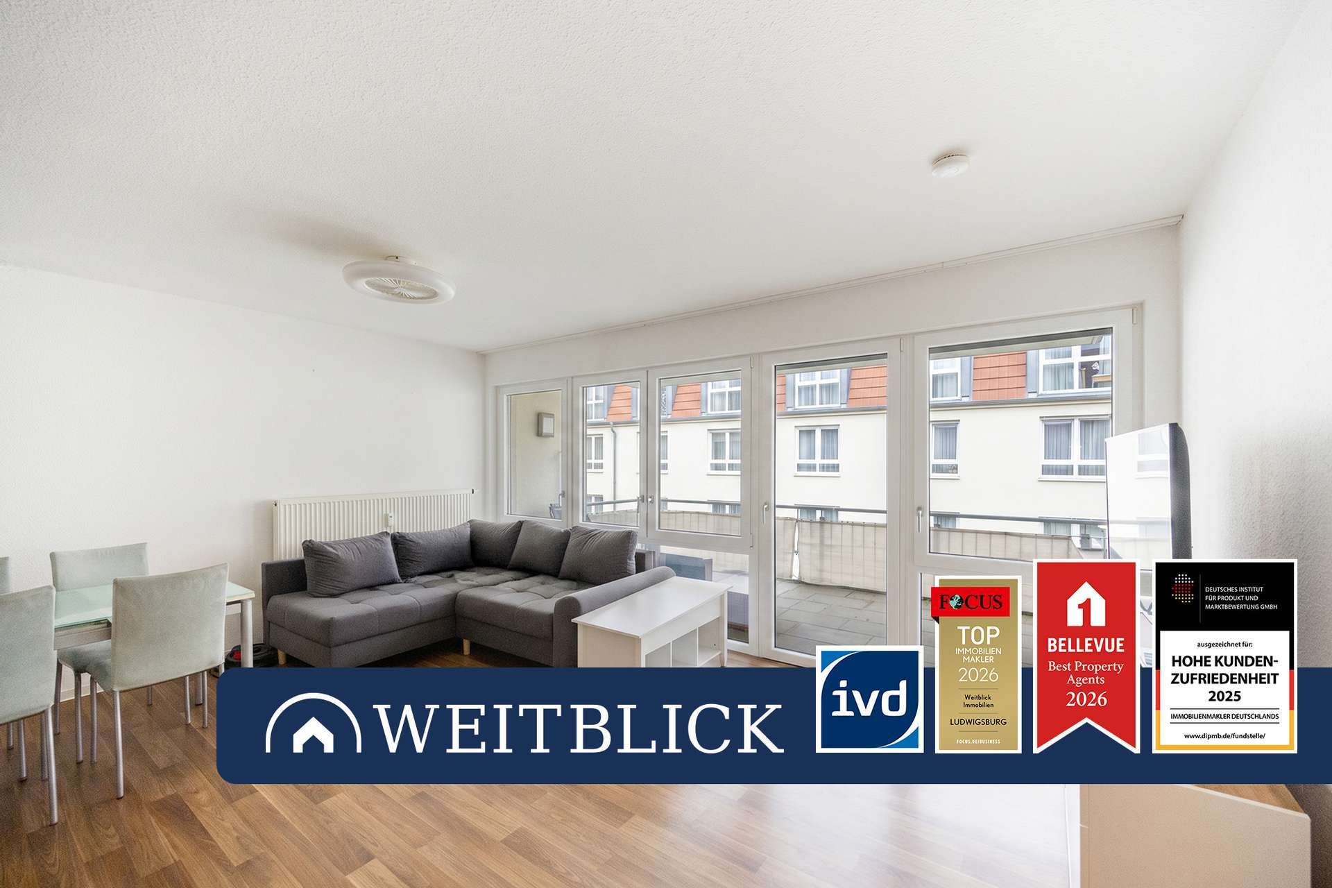 Thumbnail-Wohnung zum Mieten in Ludwigsburg 1.050,00 € 57 m²