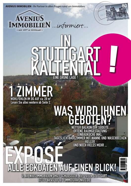 Thumbnail-Wohnung zum Mieten in Stuttgart 440,00 € 30 m²