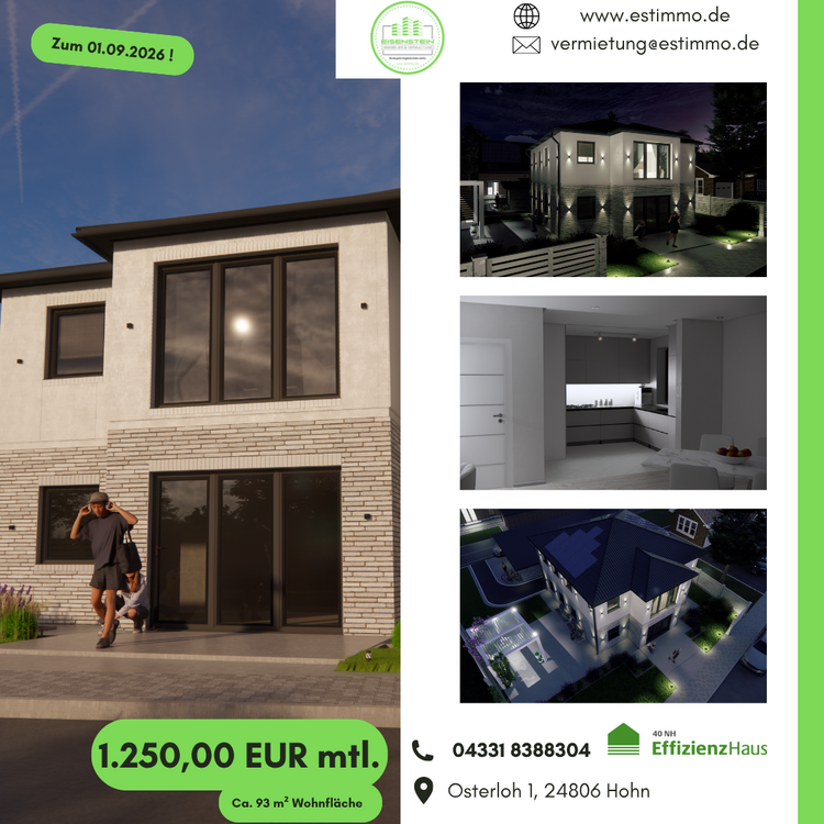 Thumbnail-Wohnung zum Mieten in Hohn 1.250,00 € 92.5 m²