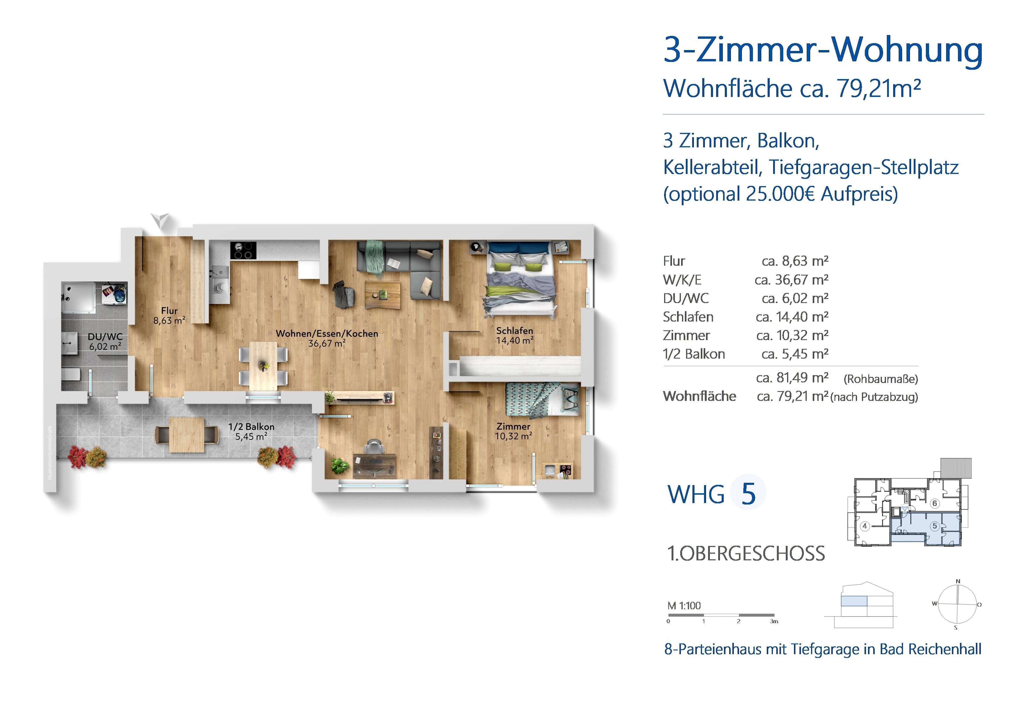 Thumbnail-Wohnung zum Kaufen in Bad Reichenhall 515.000,00 € 79.21 m²