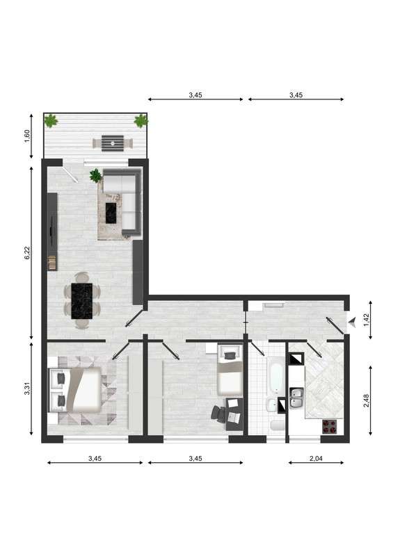 Thumbnail-Wohnung zum Mieten in Magdeburg 490,00 € 68.84 m²