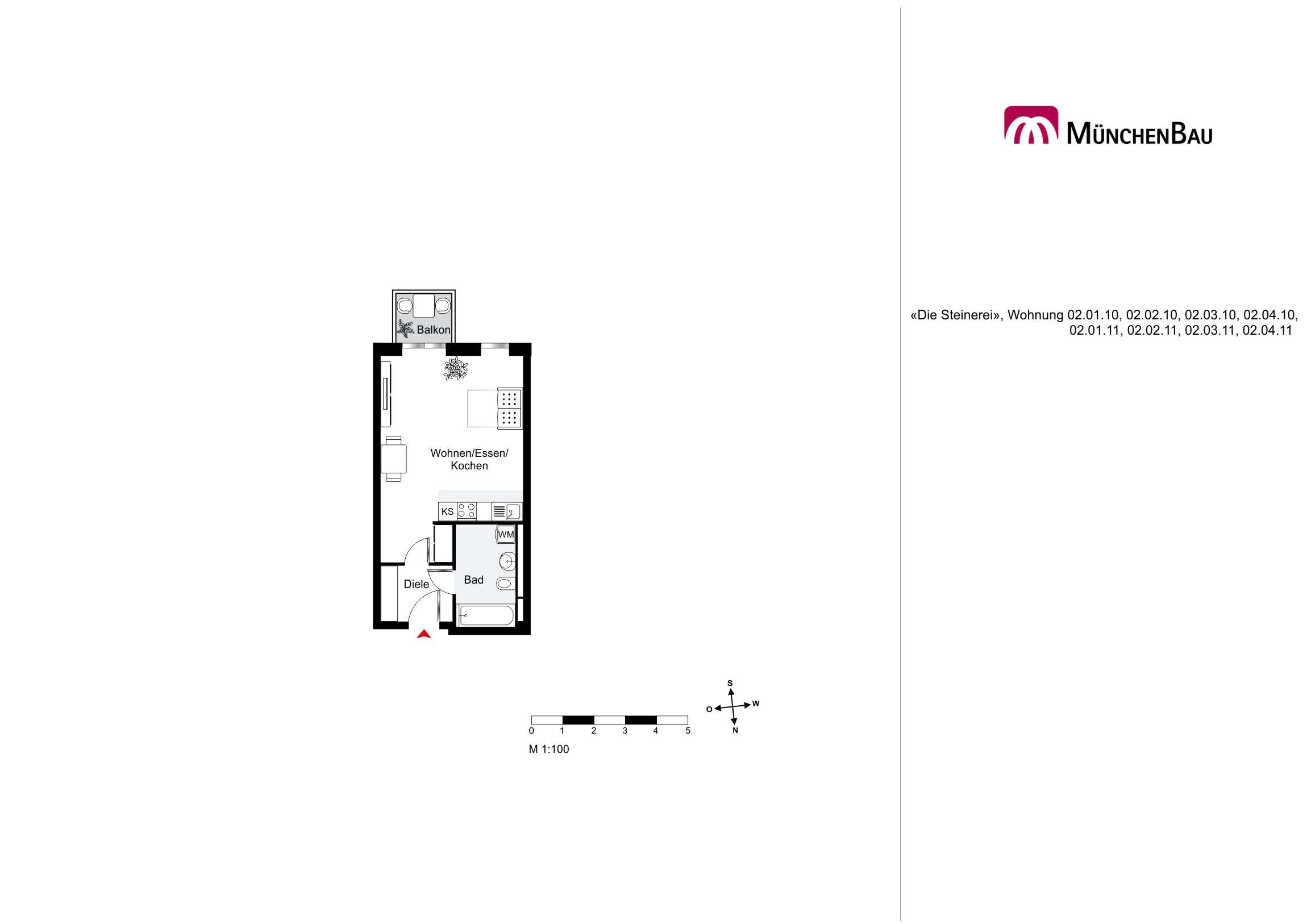 Thumbnail-Wohnung zum Mieten in München 1.160,00 € 40 m²