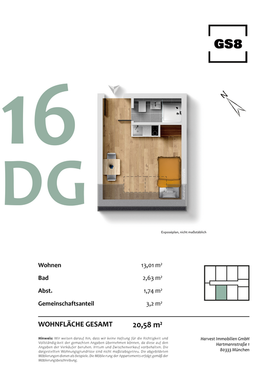 Thumbnail-Wohnung zum Kaufen in München 332.301,76 € 20.58 m²