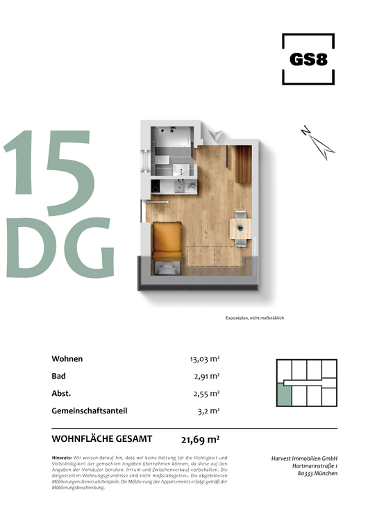 Thumbnail-Wohnung zum Kaufen in München 359.039,88 € 21.69 m²