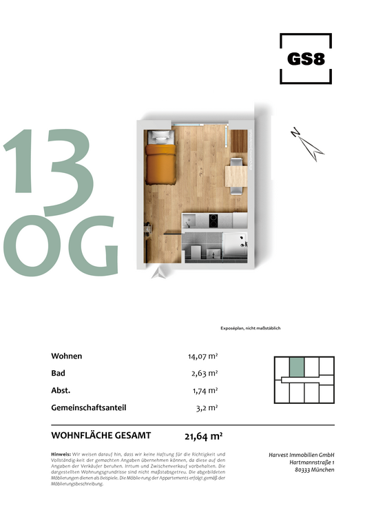 Thumbnail-Wohnung zum Kaufen in München 340.790,89 € 21.63 m²