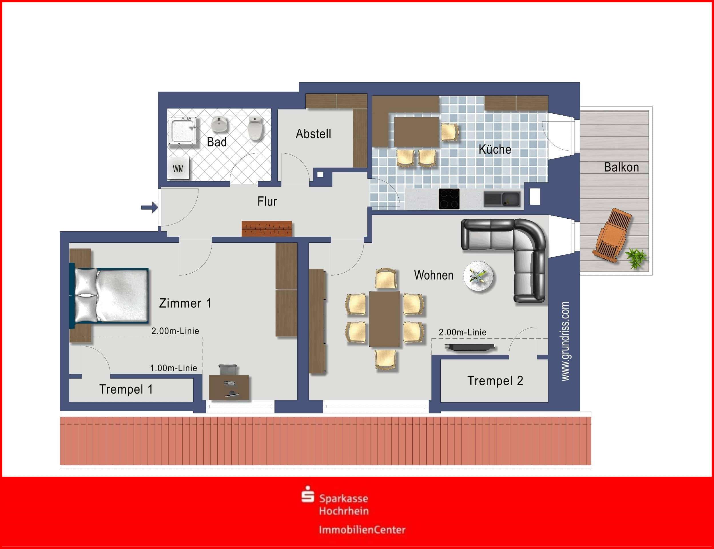 Thumbnail-Wohnung zum Mieten in Görwihl 823,00 € 92.14 m²