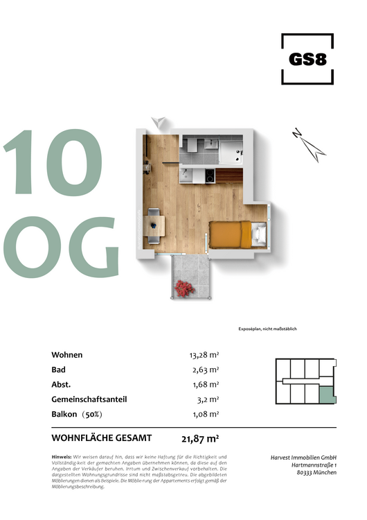 Thumbnail-Wohnung zum Kaufen in München 359.326,80 € 21.84 m²