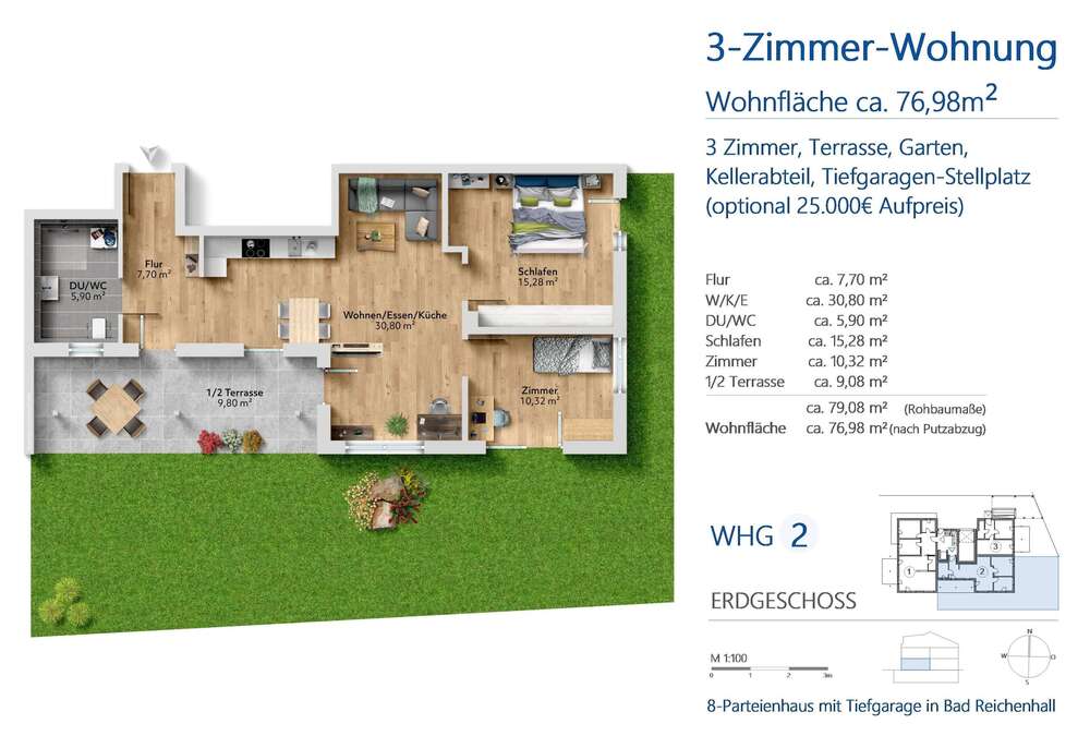 Thumbnail-Wohnung zum Kaufen in Bad Reichenhall 515.000,00 € 76.98 m²