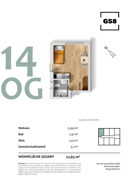 Thumbnail-Wohnung zum Kaufen in München 356.034,79 € 22.65 m²