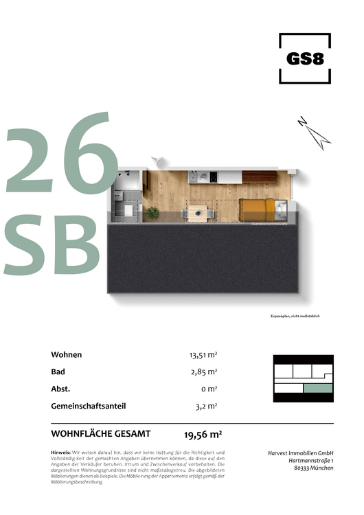 Thumbnail-Wohnung zum Kaufen in München 330.393,12 € 19.56 m²