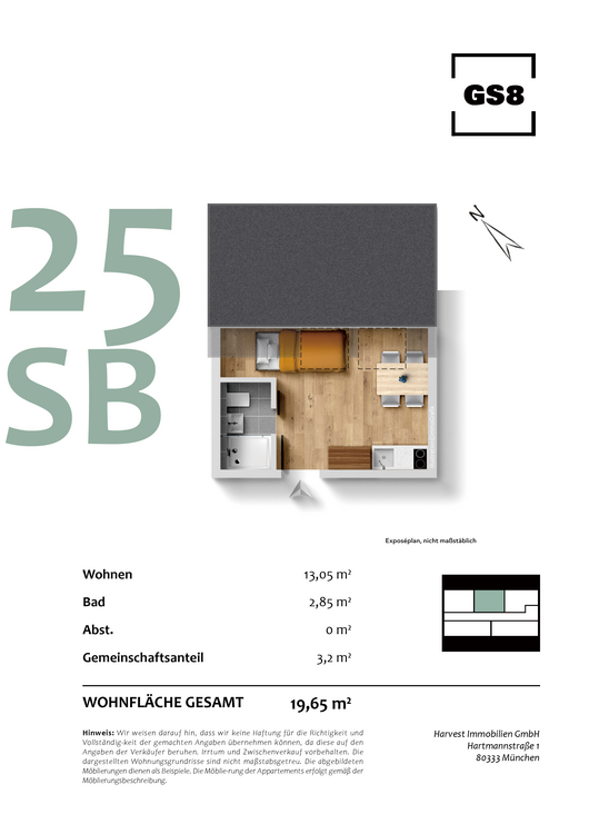 Thumbnail-Wohnung zum Kaufen in München 319.676,47 € 18.89 m²