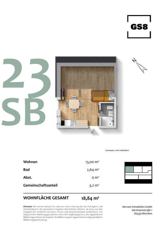 Thumbnail-Wohnung zum Kaufen in München 318.876,72 € 18.84 m²