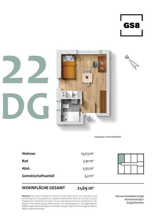 Thumbnail-Wohnung zum Kaufen in München 352.532,77 € 21.69 m²