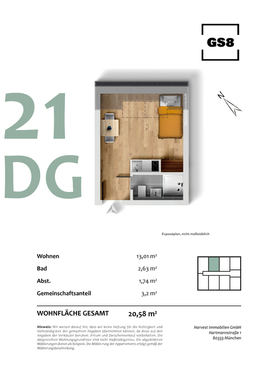 Thumbnail-Wohnung zum Kaufen in München 337.446,86 € 20.58 m²