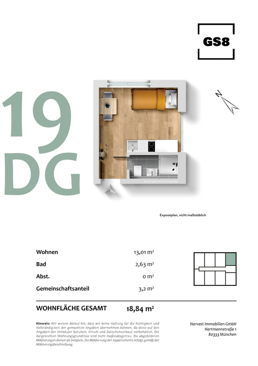 Thumbnail-Wohnung zum Kaufen in München 311.781,49 € 18.82 m²