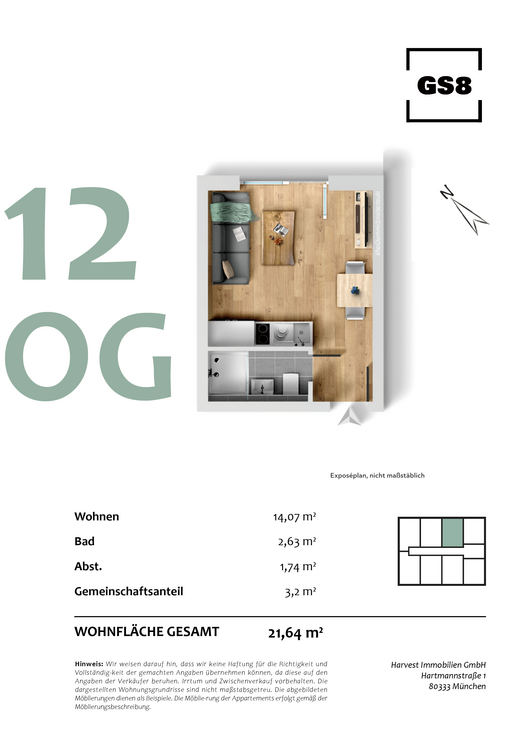 Thumbnail-Wohnung zum Kaufen in München 355.006,58 € 21.64 m²
