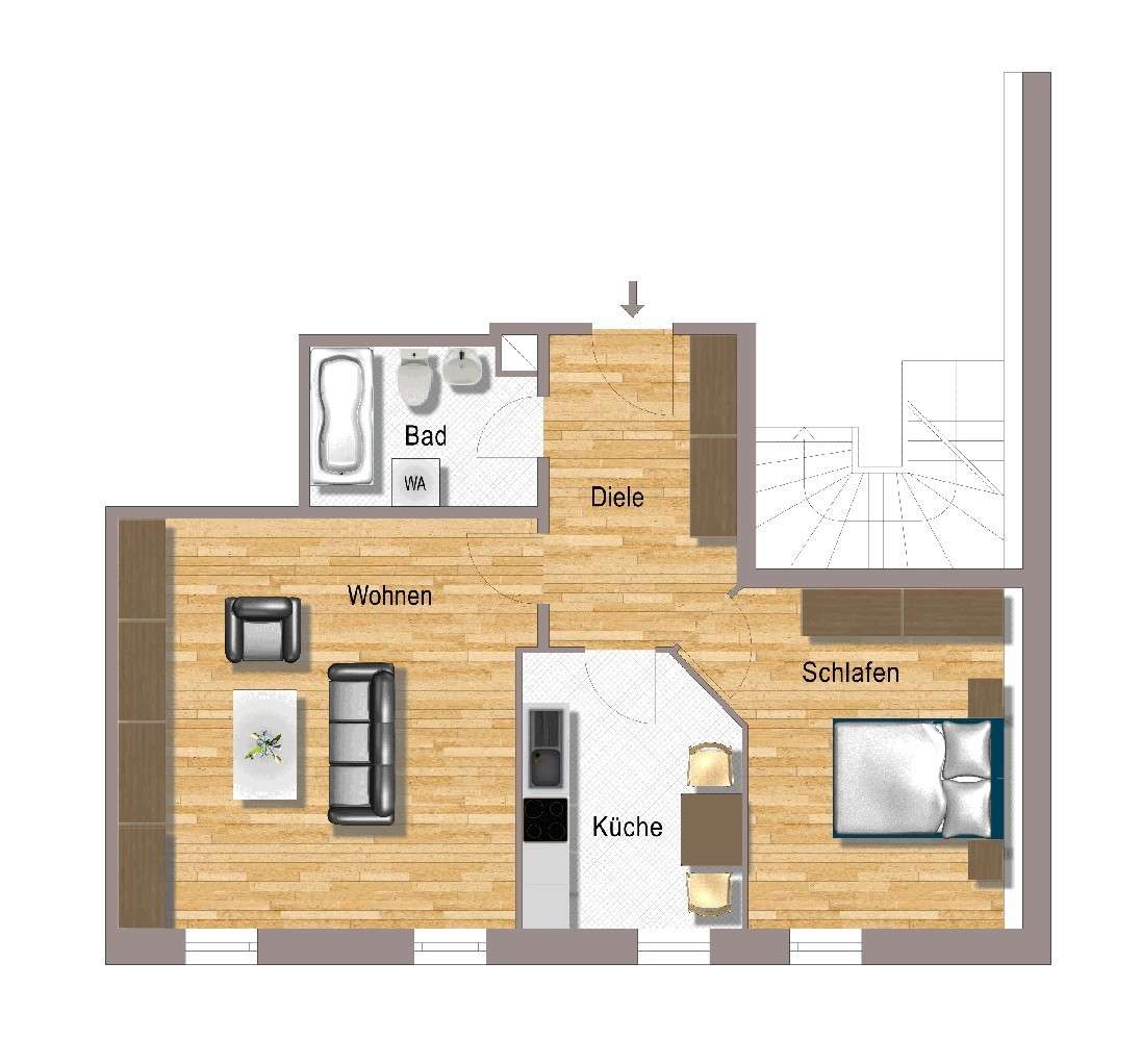 Thumbnail-Wohnung zum Mieten in Penig 335,00 € 61 m²