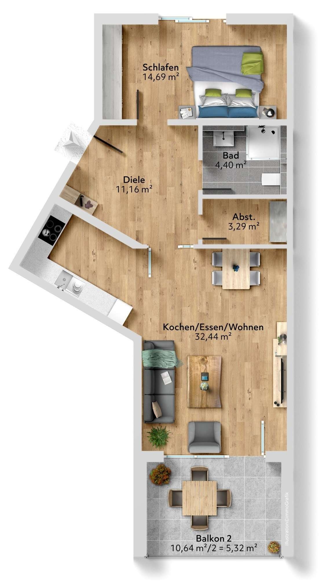 Thumbnail-Wohnung zum Kaufen in Weikersheim 299.816,50 € 71.3 m²