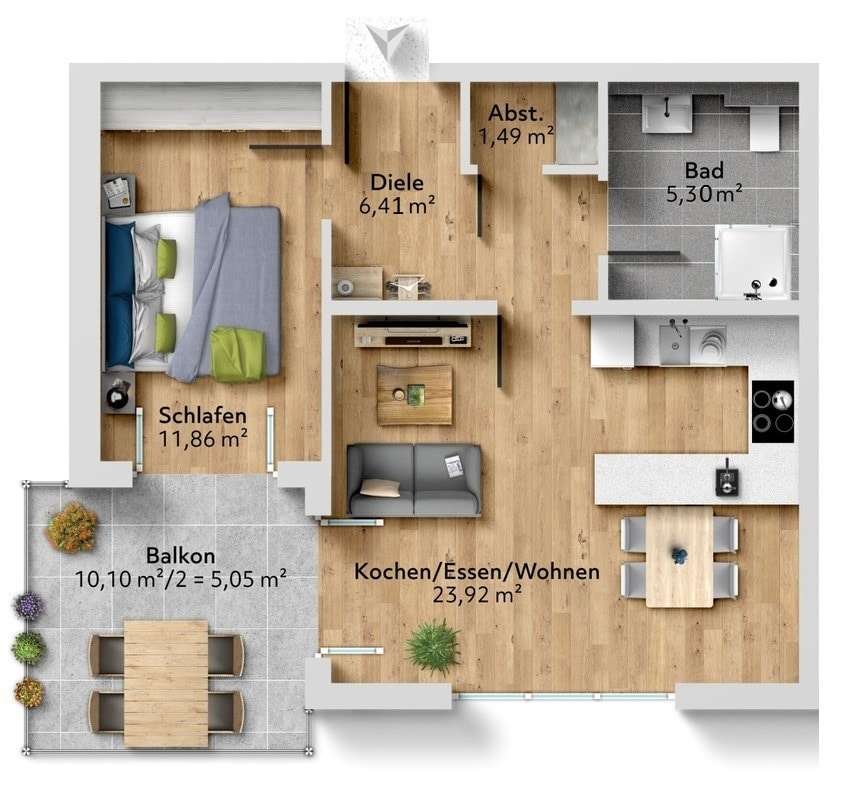 Thumbnail-Wohnung zum Kaufen in Weikersheim 233.409,60 € 54.03 m²