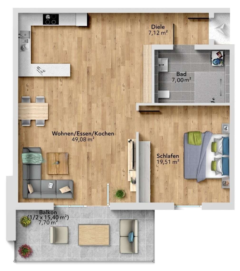 Thumbnail-Wohnung zum Kaufen in Weikersheim 379.722,00 € 90.41 m²