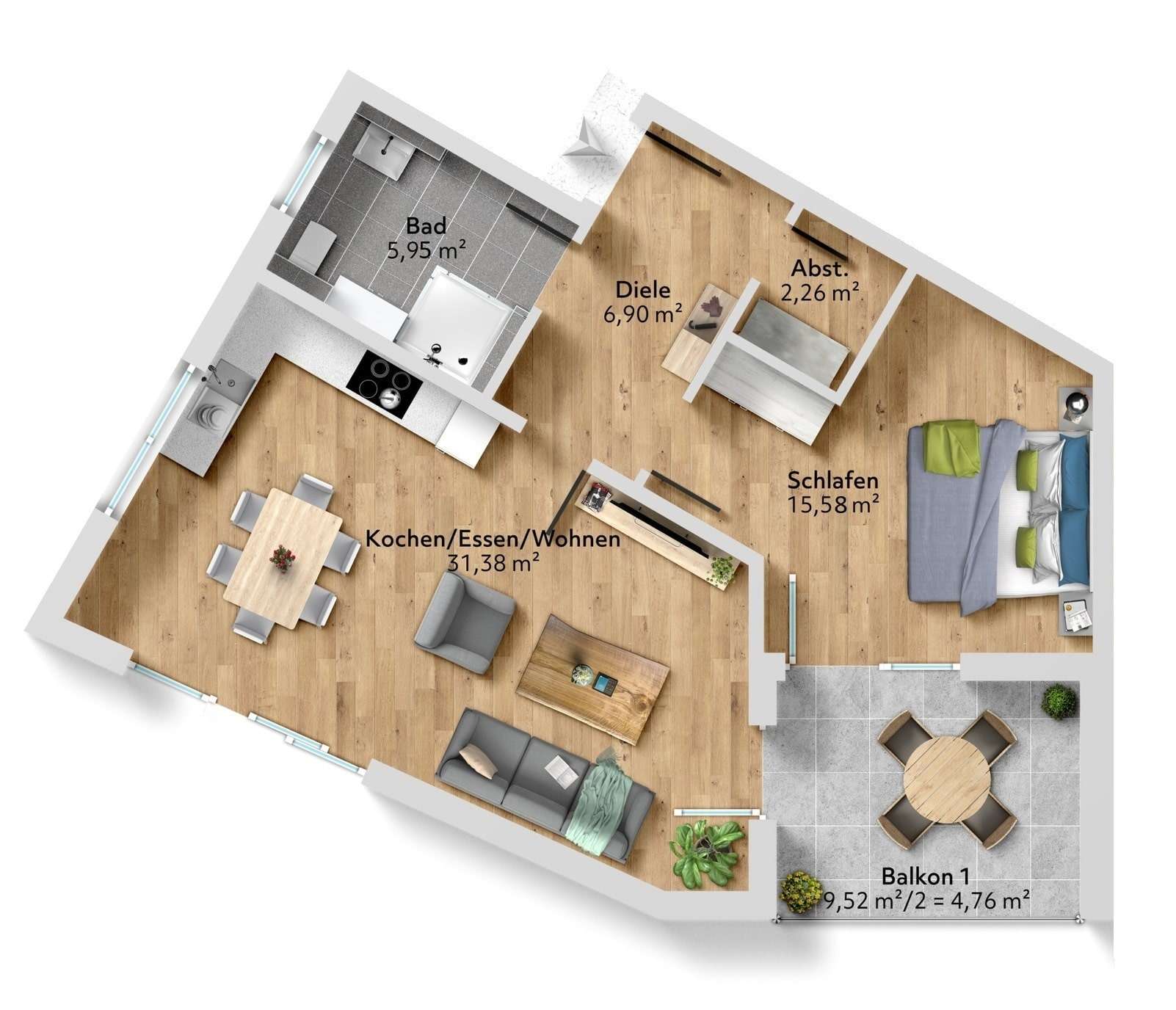 Thumbnail-Wohnung zum Kaufen in Weikersheim 288.705,60 € 66.83 m²