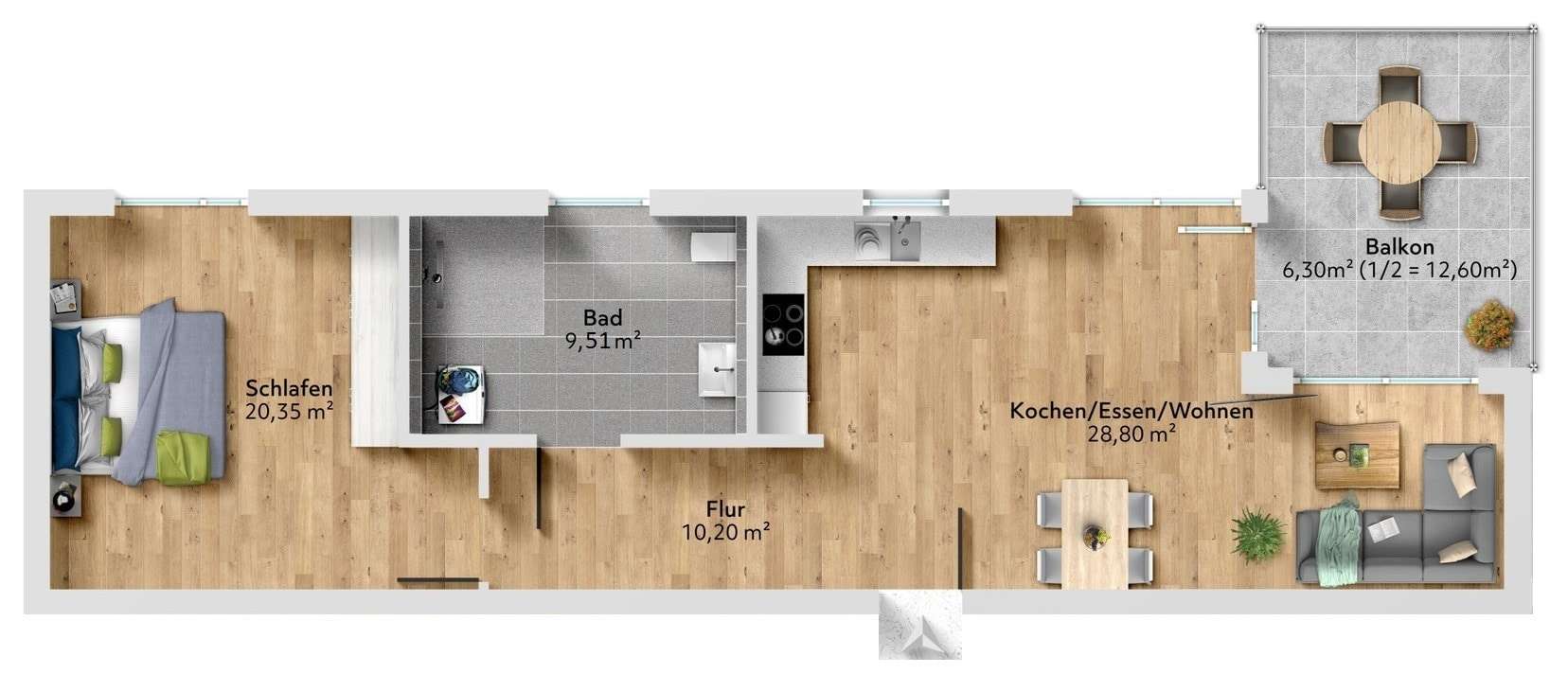 Thumbnail-Wohnung zum Kaufen in Weikersheim 319.430,00 € 75.16 m²