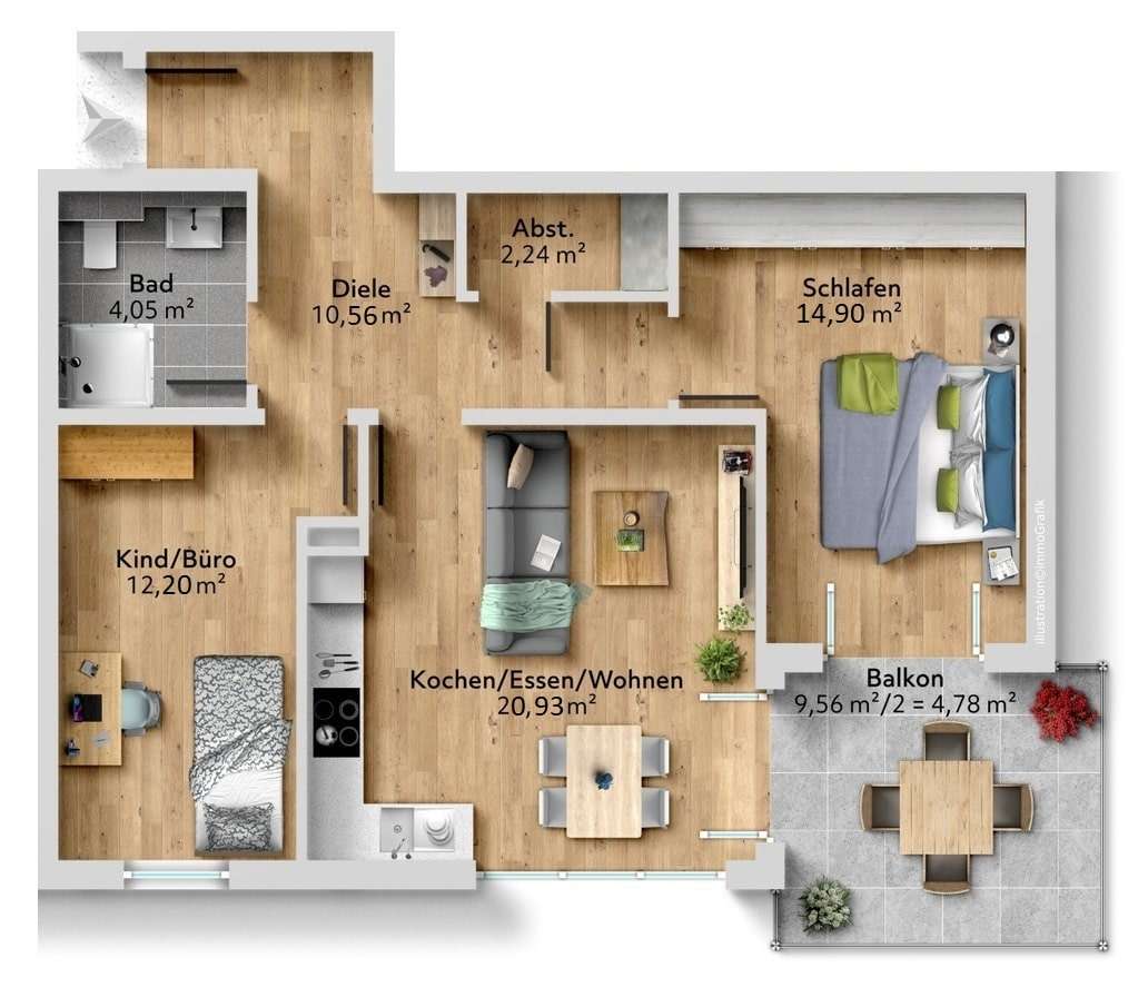 Thumbnail-Wohnung zum Kaufen in Weikersheim 299.538,00 € 69.66 m²