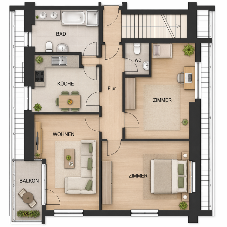 Thumbnail-Wohnung zum Mieten in Bad Dürrenberg 700,00 € 79.8 m²