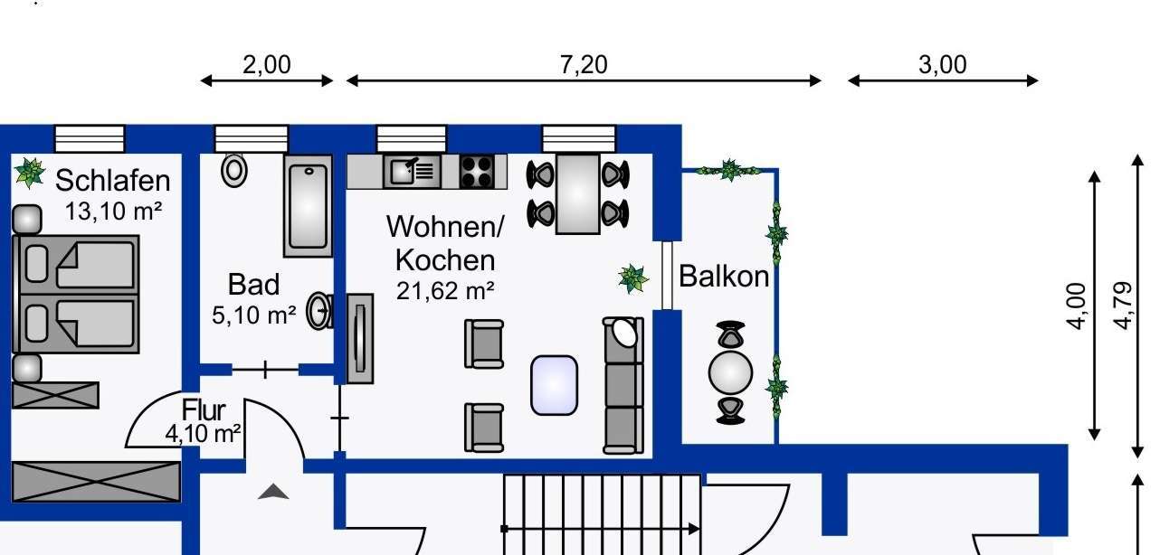 Thumbnail-Wohnung zum Kaufen in Limbach-Oberfrohna 70.000,00 € 45.92 m²