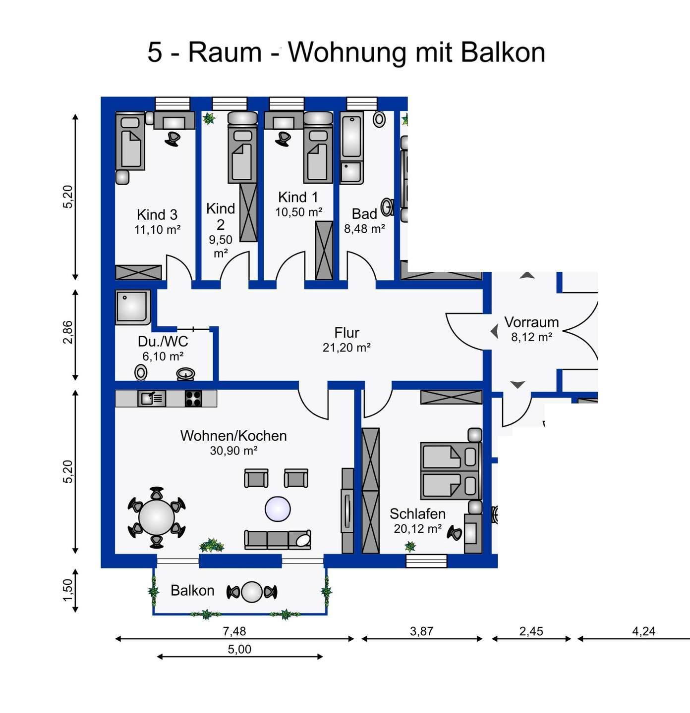 Thumbnail-Wohnung zum Kaufen in Limbach-Oberfrohna 209.000,00 € 121.65 m²