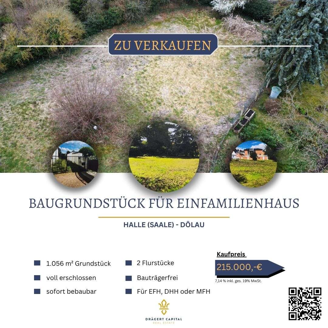 Thumbnail-Grundstück zu verkaufen in Halle Dölau 215.000,00 € 1056 m²