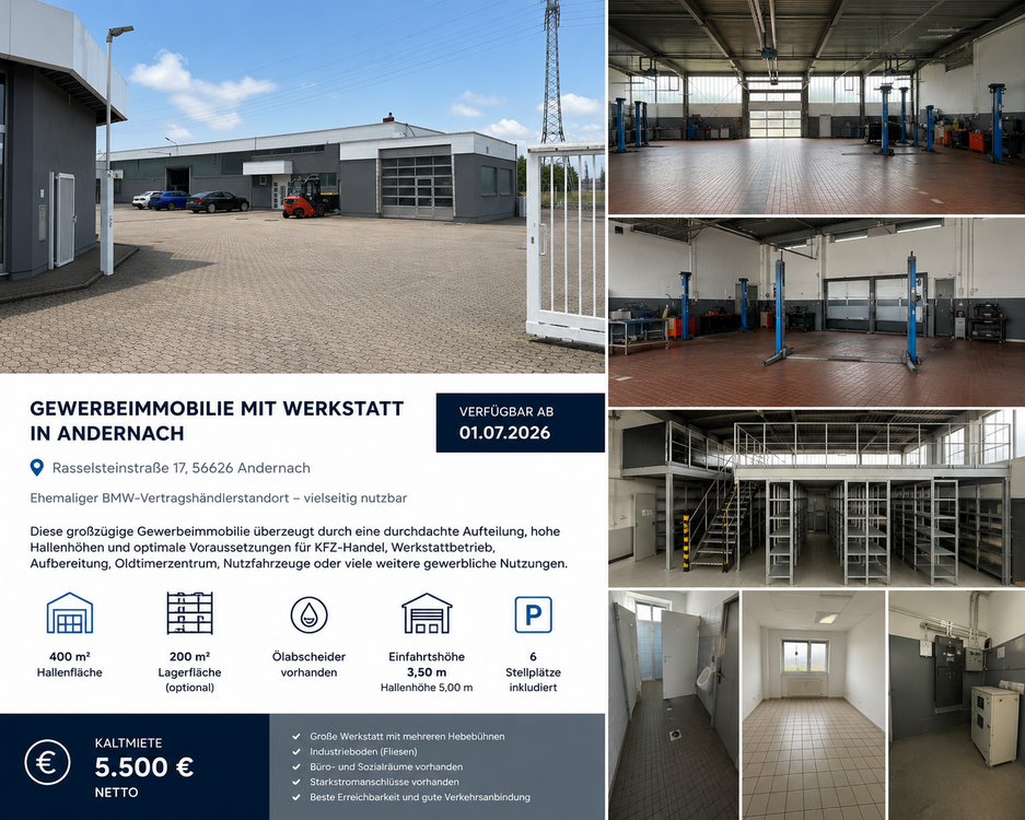 Thumbnail-Halle in Andernach 5.500,00 € 700 m²