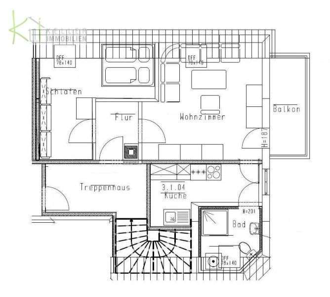 Thumbnail-Wohnung zum Mieten in Werdau 264,00 € 44 m²