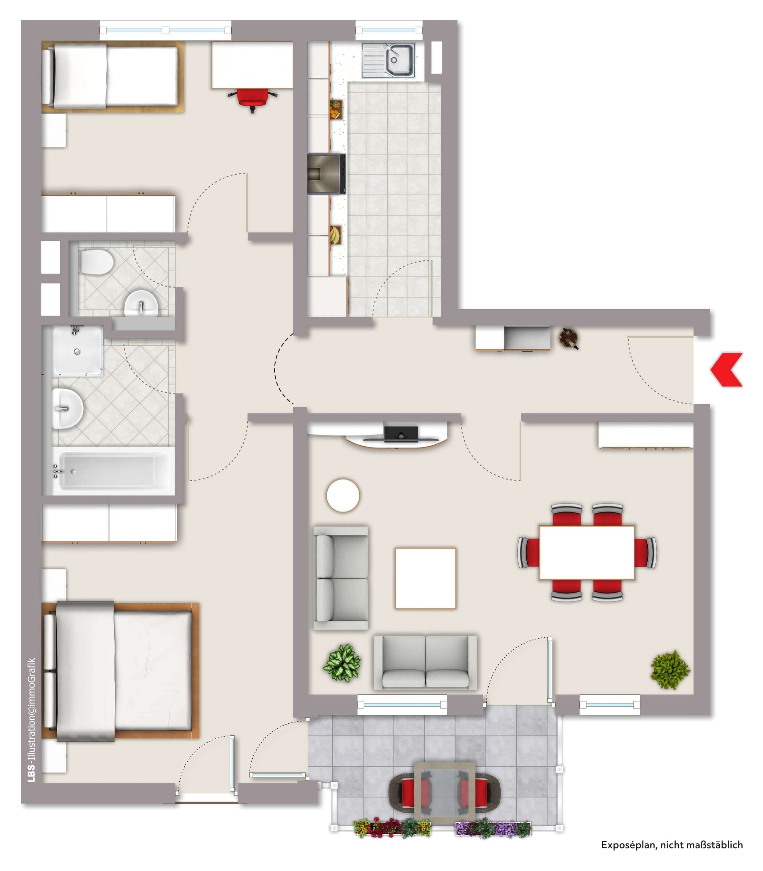 Thumbnail-Wohnung zum Kaufen in Rastatt 265.000,00 € 78.42 m²