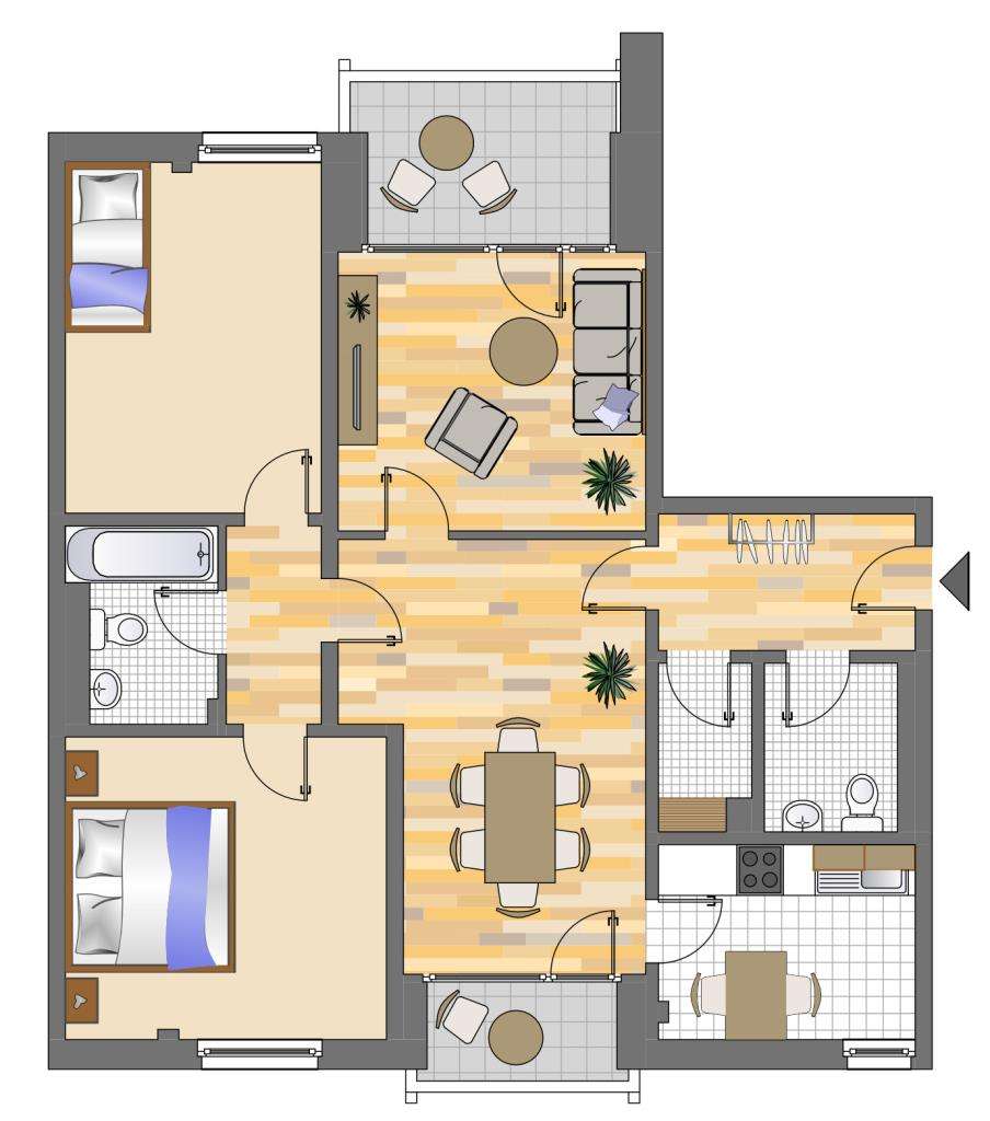 Thumbnail-Wohnung zum Mieten in Düsseldorf 779,00 € 67.73 m²