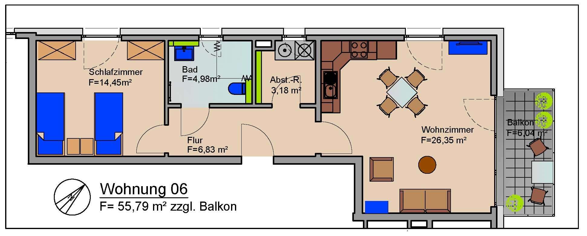 Thumbnail-Wohnung zum Mieten in Dortmund 1.176,20 € 58.81 m²