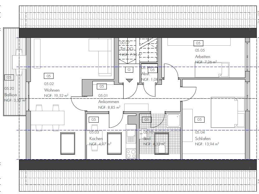 Thumbnail-Wohnung zum Kaufen in Dossenheim 269.000,00 € 63 m²