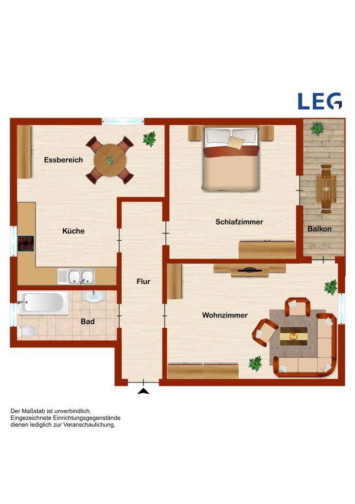 Thumbnail-Wohnung zum Mieten in Baesweiler 294,31 € 53.01 m²