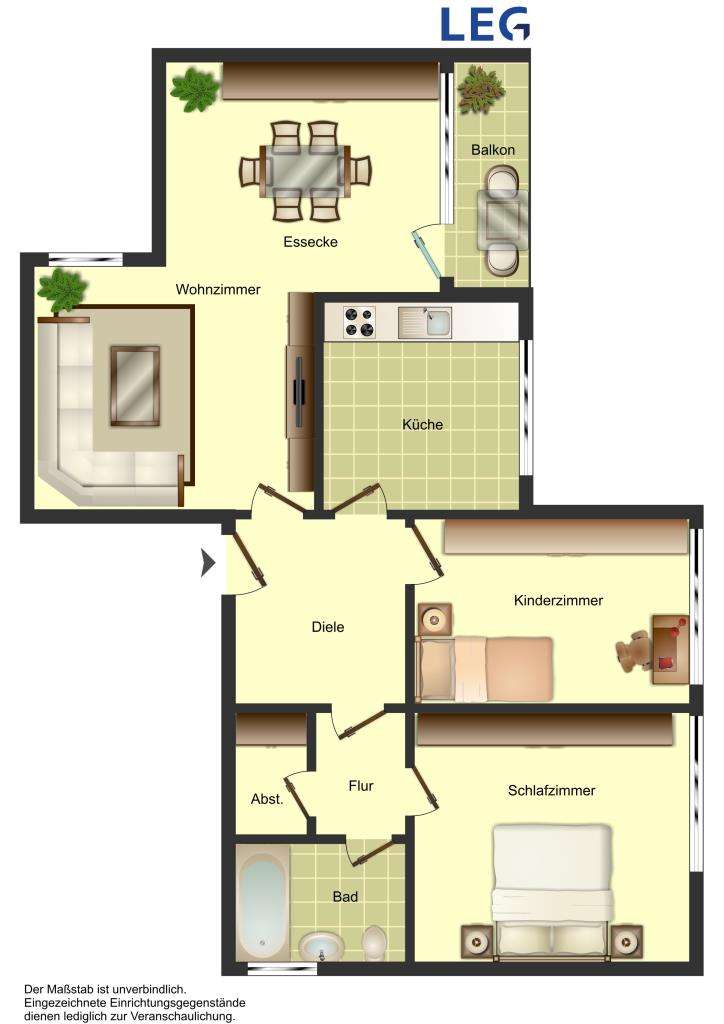 Thumbnail-Wohnung zum Mieten in Bergkamen 499,00 € 74.3 m²