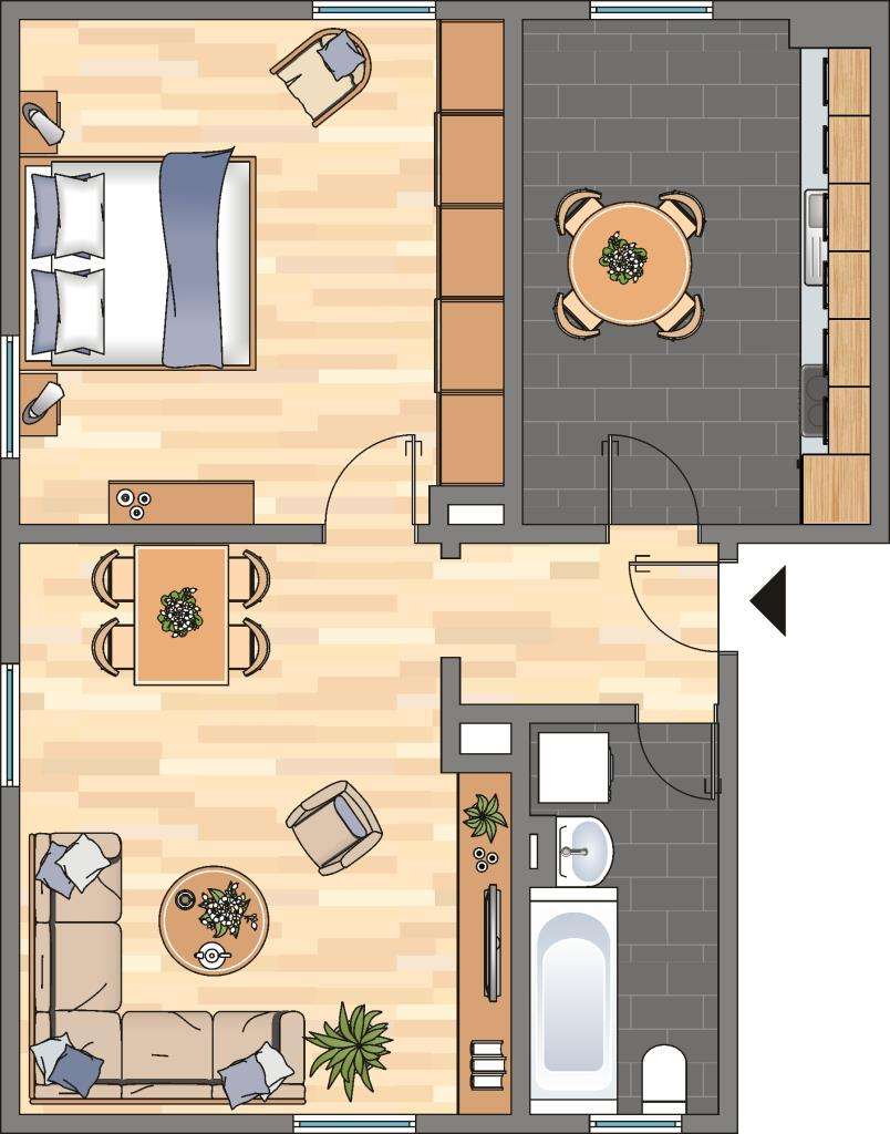 Thumbnail-Wohnung zum Mieten in Dortmund 481,00 € 52.7 m²