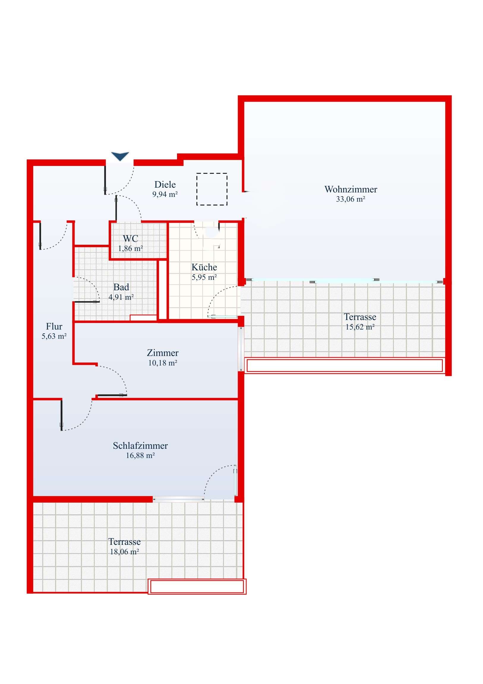 Thumbnail-Wohnung zum Mieten in Wiesbaden 1.450,00 € 106 m²