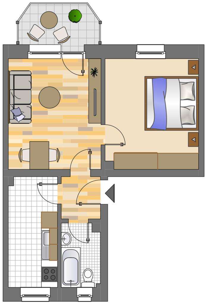 Thumbnail-Wohnung zum Mieten in Dortmund 404,00 € 43.47 m²