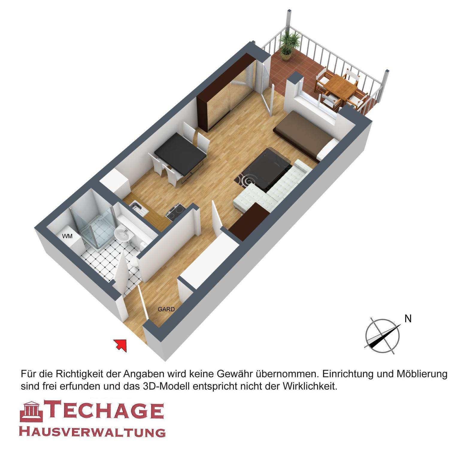 Thumbnail-Wohnung zum Mieten in Kiel 590,00 € 39.59 m²