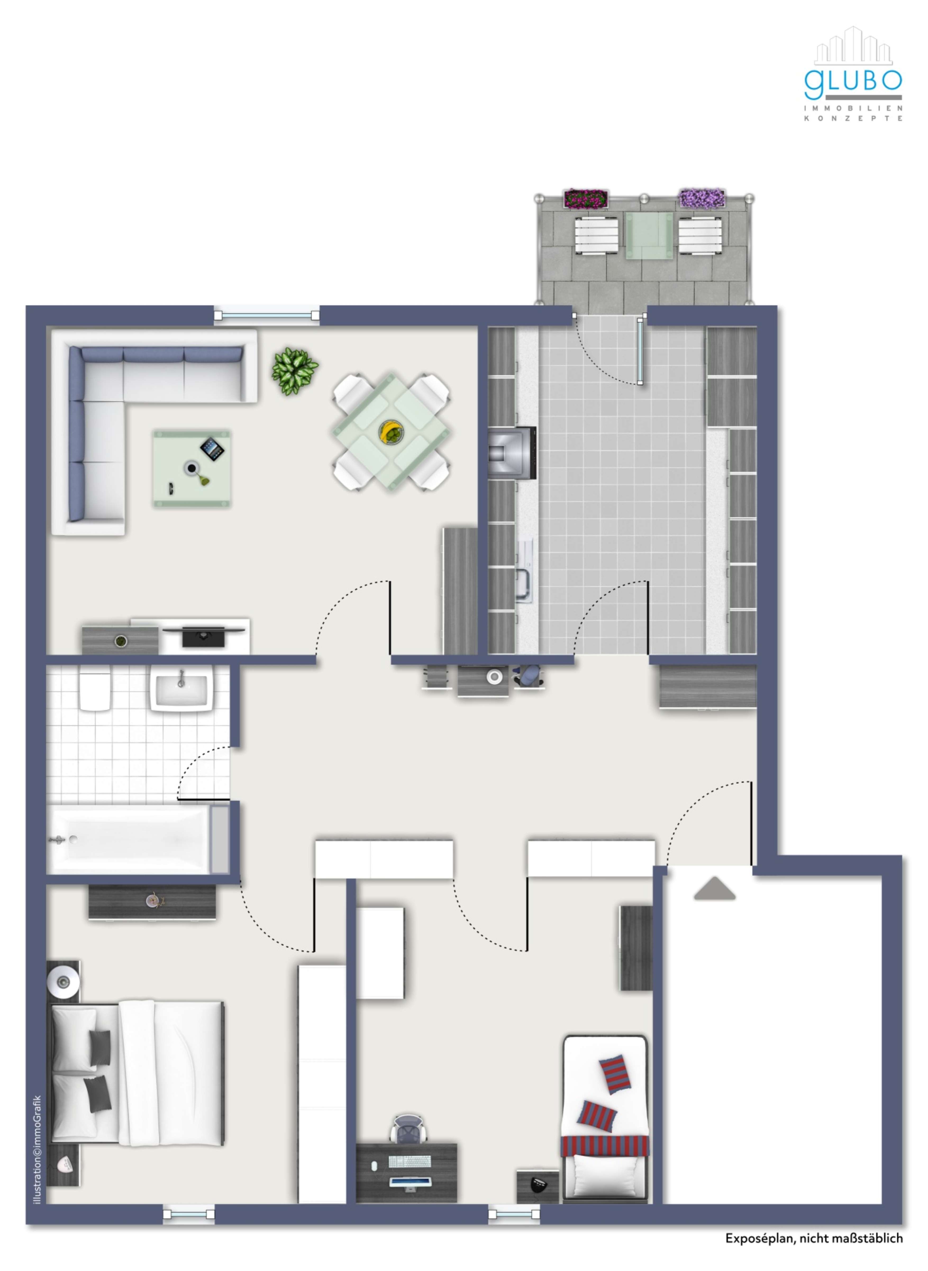 Thumbnail-Wohnung zum Mieten in Herne 700,00 € 83 m²