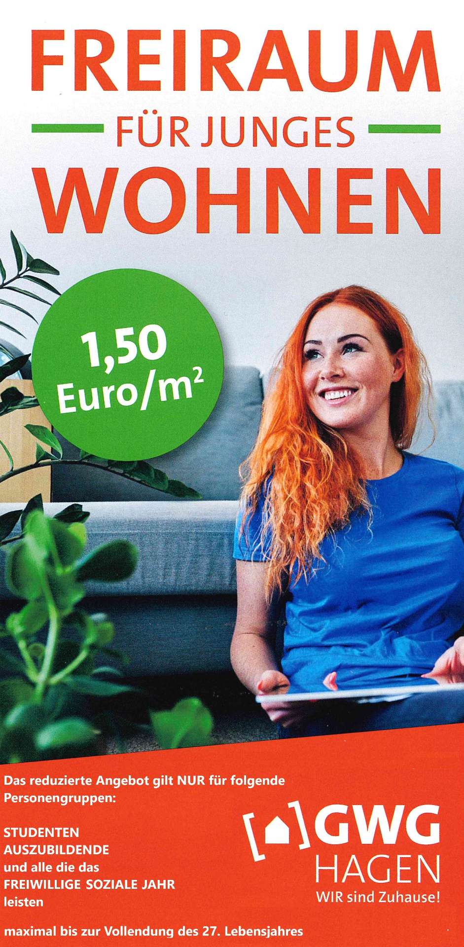 Thumbnail-Wohnung zum Mieten in Hagen 342,79 € 56.38 m²