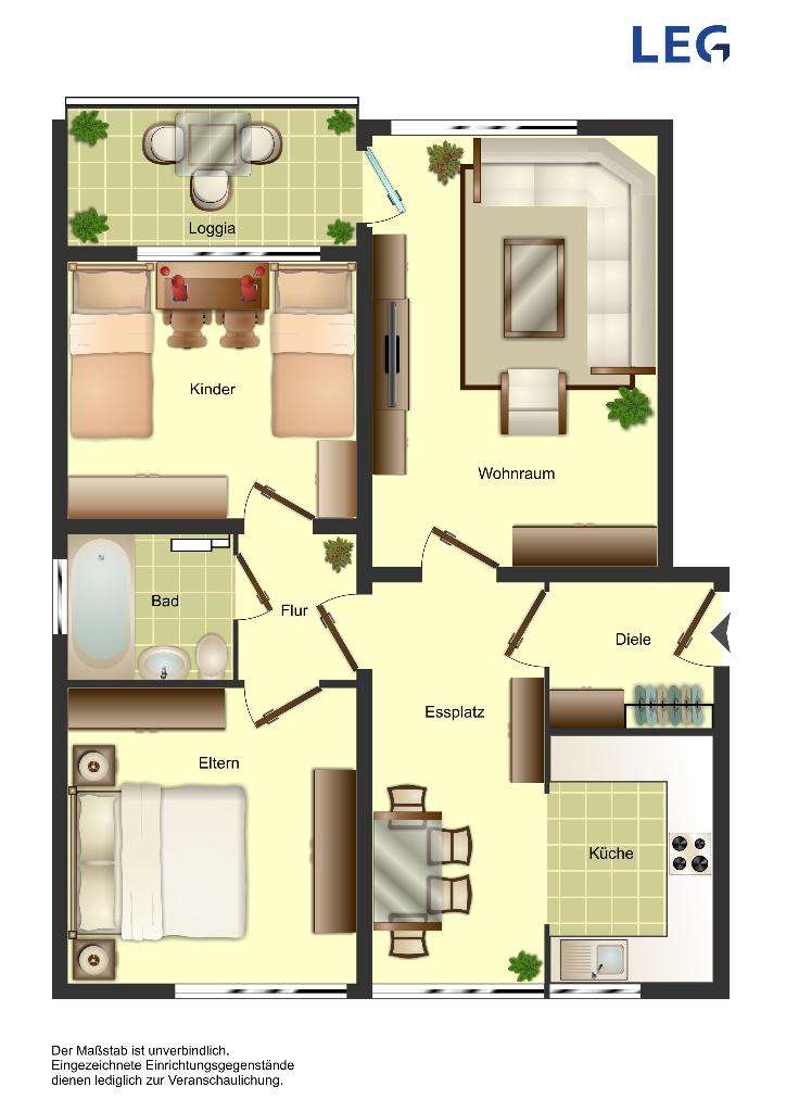 Thumbnail-Wohnung zum Mieten in Wuppertal 649,00 € 69.07 m²