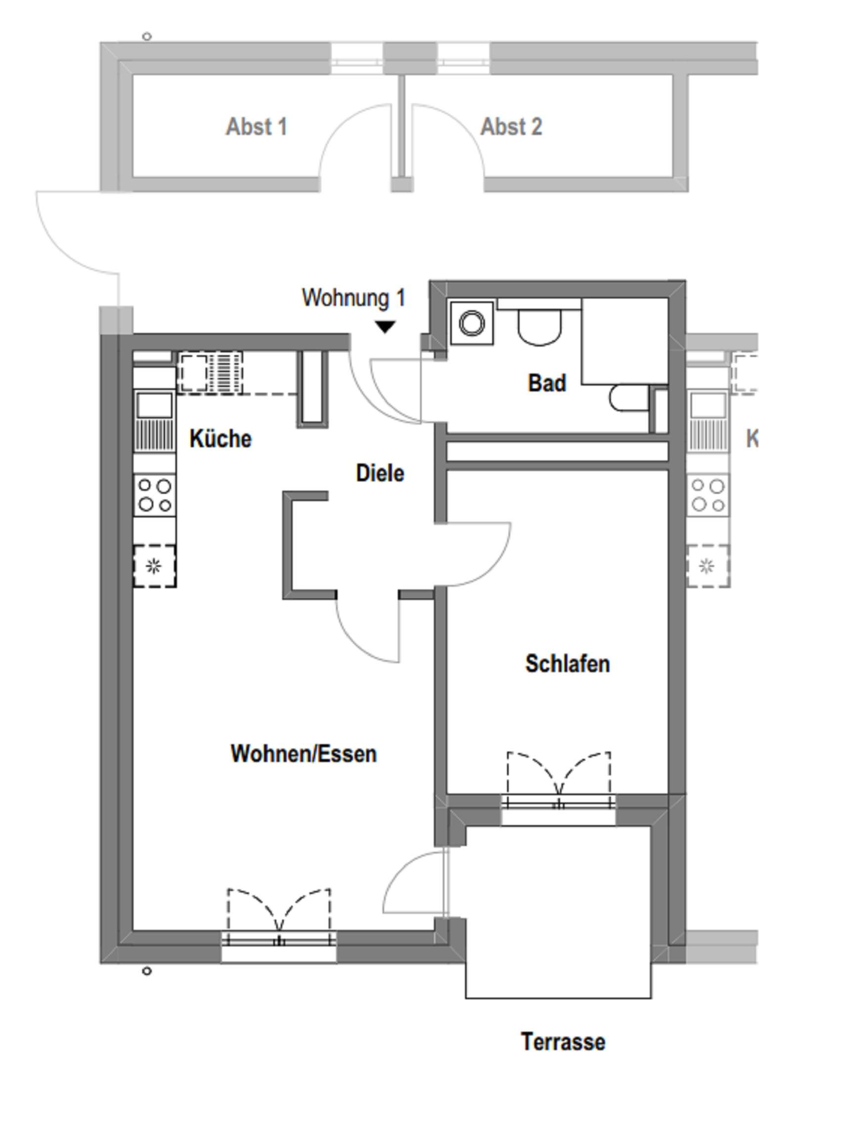 Thumbnail-Wohnung zum Mieten in Eggolsheim 509,73 € 54.81 m²