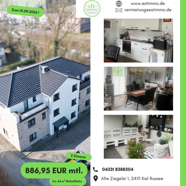 Thumbnail-Wohnung zum Mieten in Kiel Russee 886,95 € 65.7 m²